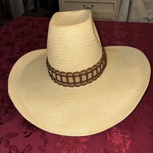 STETSON Roadrunner BRYANTCOTE Western Straw Cowboy Hat Size 6 3/4 Vintage